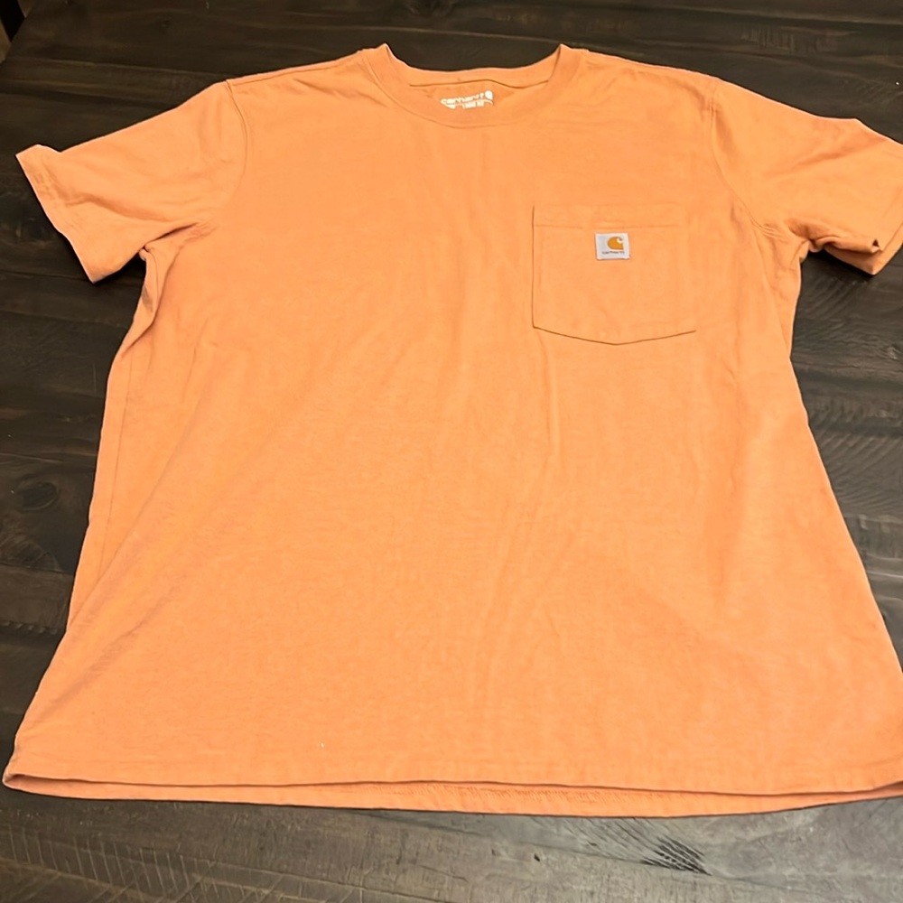 Carhartt women's size XL‎ 16-18 Orange Short Sleeve Shirt
